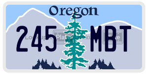 245MBT  license plate in OR