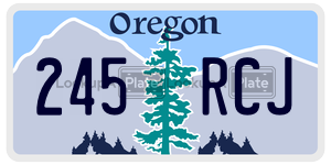 245RCJ  license plate in OR