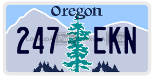 247EKN  license plate in OR