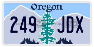 249JDX  license plate in OR