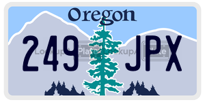 249JPX  license plate in OR