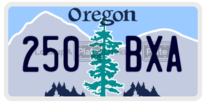 250BXA  license plate in OR