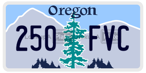 250FVC  license plate in OR