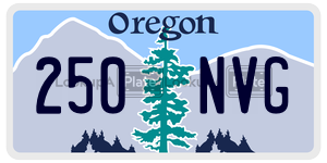 250NVG  license plate in OR