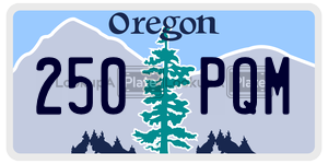 250PQM  license plate in OR