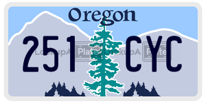 251CYC  license plate in OR