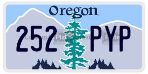 252PYP  license plate in OR