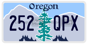 252QPX  license plate in OR