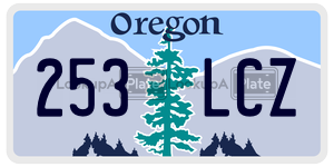 253LCZ license plate in Oregon