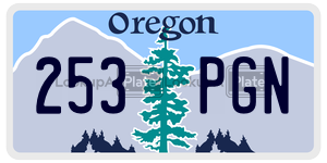 253PGN  license plate in OR