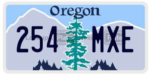 254MXE  license plate in OR