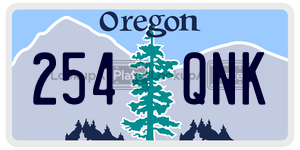 254QNK  license plate in OR