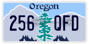 256QFD  license plate in OR
