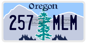 257MLM  license plate in OR