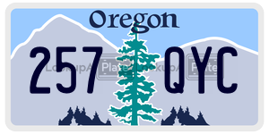 257QYC license plate in Oregon