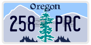 258PRC  license plate in OR