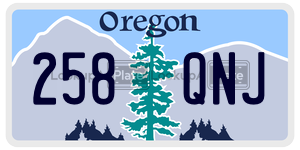 258QNJ  license plate in OR