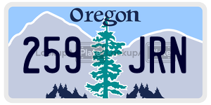 259JRN license plate in Oregon