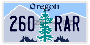 260RAR  license plate in OR