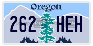 262HEH  license plate in OR