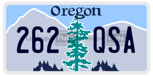 262QSA  license plate in OR