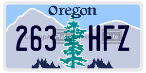 263HFZ license plate in Oregon