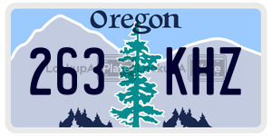 263KHZ  license plate in OR