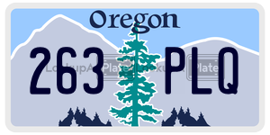 263PLQ  license plate in OR