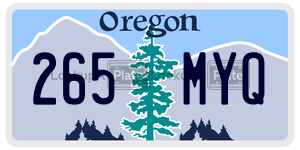 265MYQ  license plate in OR