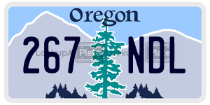 267NDL  license plate in OR