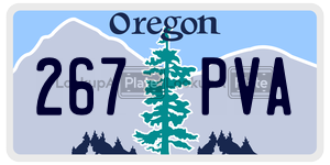 267PVA  license plate in OR