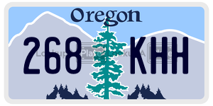 268KHH license plate in Oregon
