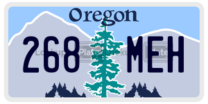 268MEH  license plate in OR