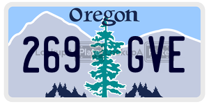 269GVE license plate in Oregon