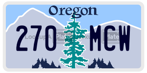 270MCW license plate in Oregon