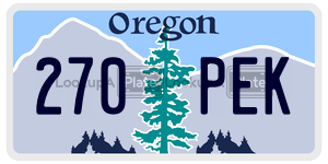 270PEK  license plate in OR