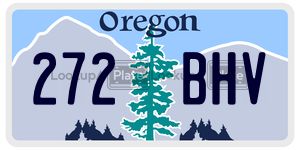 272BHV license plate in Oregon