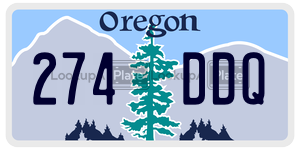 274DDQ  license plate in OR