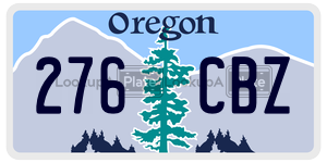 276CBZ  license plate in OR