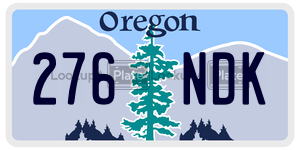 276NDK license plate in Oregon