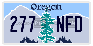 277NFD license plate in Oregon