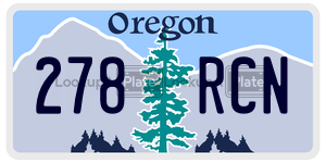 278RCN  license plate in OR