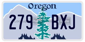 279BXJ  license plate in OR