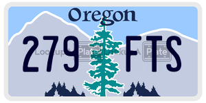 279FTS  license plate in OR