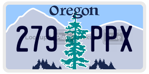279PPX  license plate in OR