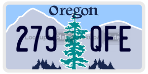 279QFE  license plate in OR
