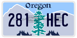 281HEC  license plate in OR