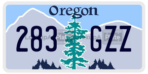 283GZZ  license plate in OR