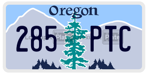 285PTC  license plate in OR