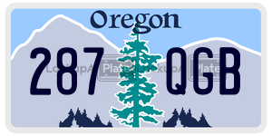 287QGB  license plate in OR